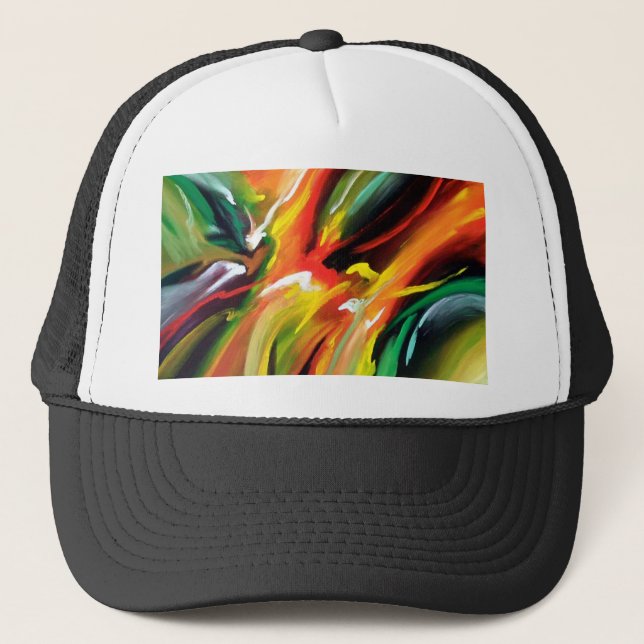 Gorra De Camionero Pintura abstracta de expresionismo (Anverso)
