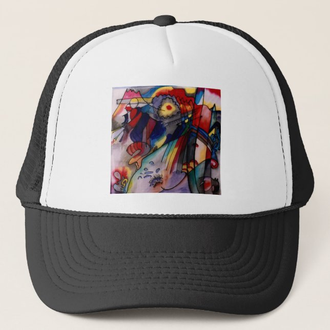 Gorra De Camionero Pintura abstracta de Kandinsky 1913 (Anverso)