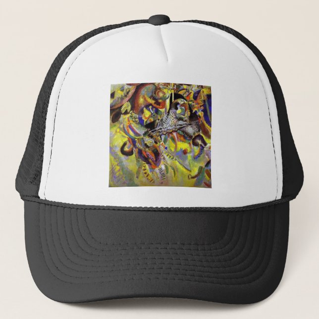 Gorra De Camionero Pintura abstracta de la fiebre por Kandinsky (Anverso)