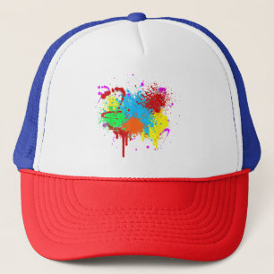 Gorra De Camionero Pintura abstracta de salpicaduras de pintura bonit