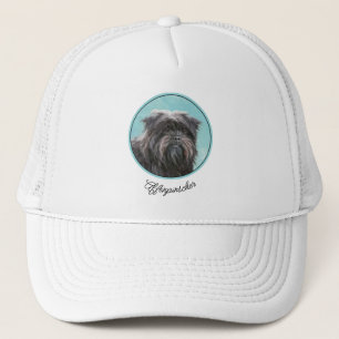 Gorra De Camionero Pintura Affenpinscher - Arte Perro Original Cuto