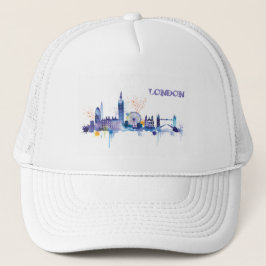 Gorra De Camionero Pintura de acuarela de arte de Londres