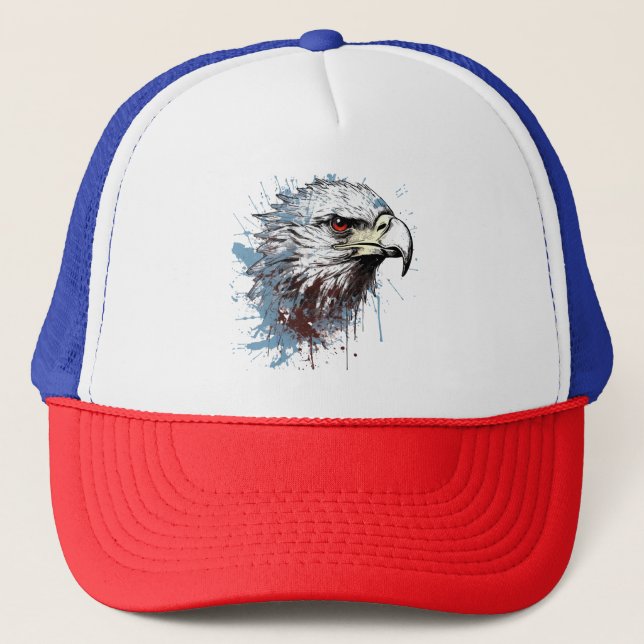 Gorra De Camionero Pintura de águila (Anverso)