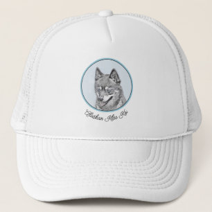 Gorra De Camionero Pintura de Alaskan Klee Kai - Arte Perro Original.