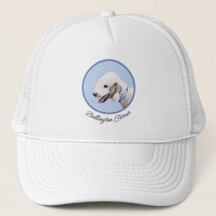 Gorra De Camionero Pintura de Bedlington Terrier - Original Perro Art