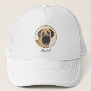Gorra De Camionero Pintura de Boerboel - Arte Perro Original Cuto