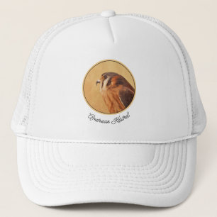 Gorra De Camionero Pintura de cernícalo estadounidense - Arte de pája