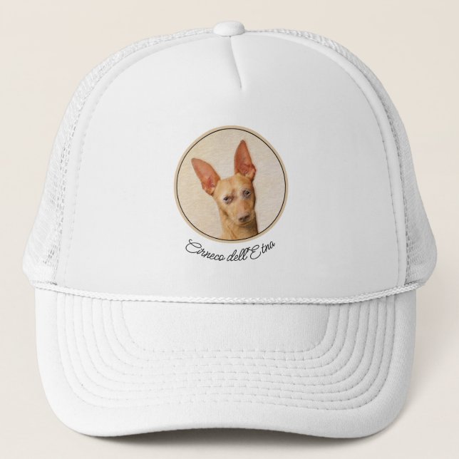 Gorra De Camionero Pintura de Cirneco dell'Etna - Arte de perros orig (Anverso)
