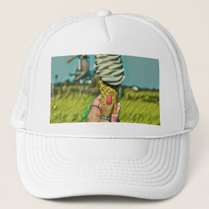 Gorra De Camionero Pintura de helados de época