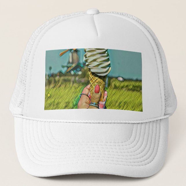 Gorra De Camionero Pintura de helados de época (Anverso)