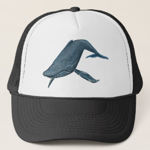 Gorra De Camionero Pintura de la ballena jorobada
