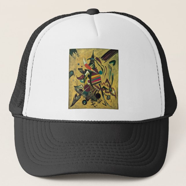 Gorra De Camionero Pintura de lienzo abstracto de puntos de Kandinsky (Anverso)