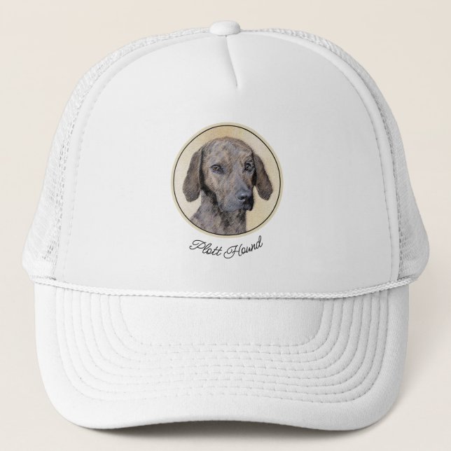 Gorra De Camionero Pintura de lott - Arte de perro original lindo (Anverso)