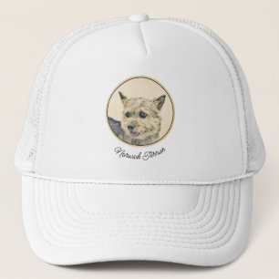 Gorra De Camionero Pintura de Norwich Terrier - Arte de Perro Origina