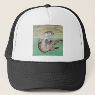 Gorra De Camionero Pintura de orugas de río lúdico