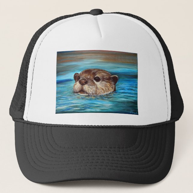 Gorra De Camionero Pintura de Otter River (Anverso)