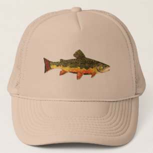 Gorra De Camionero Pintura de peces de trucha rota