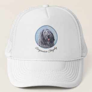Gorra De Camionero Pintura de perro pastor de Bergamasco - Perro orig