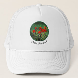 Gorra De Camionero Pintura de pincel indio - Arte de flores original