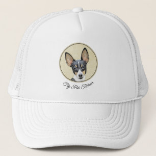 Gorra De Camionero Pintura de Toy Fox Terrier - Arte de Perro Origina
