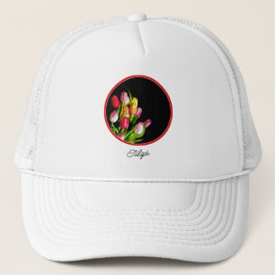 Gorra De Camionero Pintura de tulipán - Arte de flores original