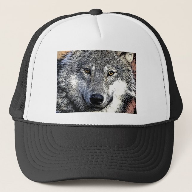 Gorra De Camionero Pintura de Wolf Eyes (Anverso)