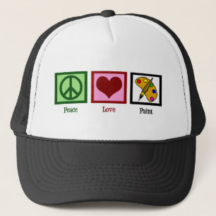 Gorra De Camionero Pintura del amor de la paz