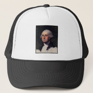 Gorra De Camionero Pintura del Presidente estadounidense George Washi