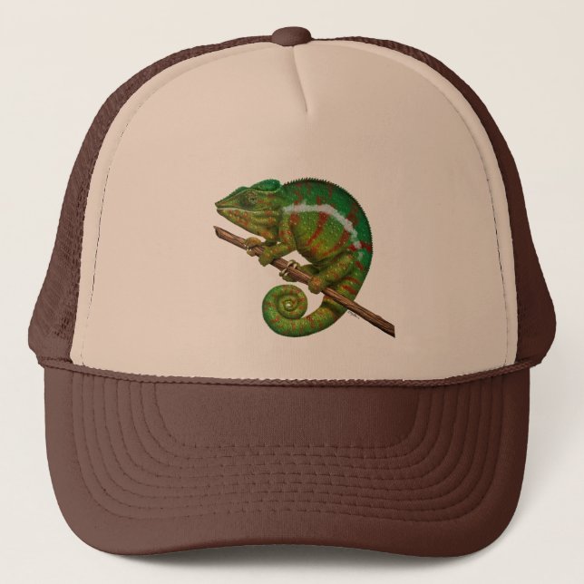 Gorra De Camionero Pintura digital de Panther Chameleon (Anverso)