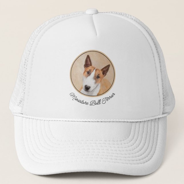 Gorra De Camionero Pintura en miniatura de Bull Terrier - Arte origin (Anverso)