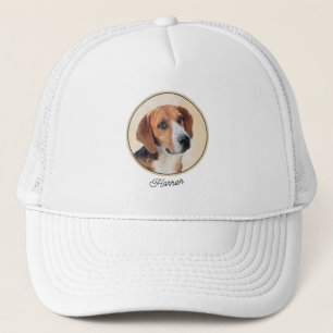 Gorra De Camionero Pintura Harrier - Arte Perro Original Cuto