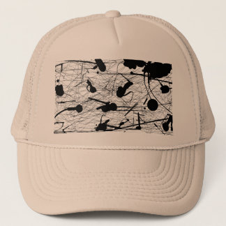 Gorra De Camionero Pintura negra original de la salpicadura