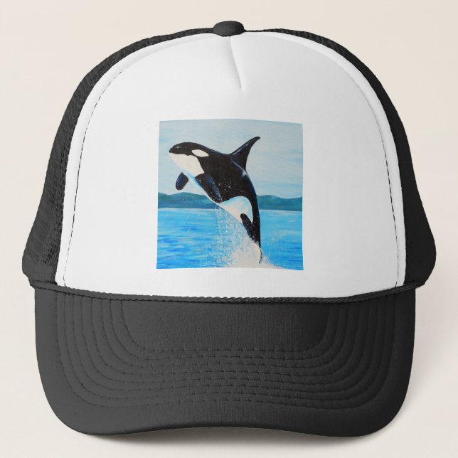 Gorra De Camionero Pintura Orca (Anverso)