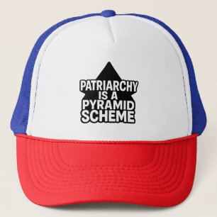 Gorra De Camionero Pirámide antipatriarcal en blanco y negro