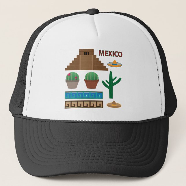Gorra De Camionero pirámide mexicana (Anverso)