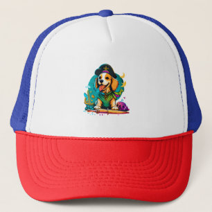 Gorra De Camionero Pirata de perro de Golden Retriever