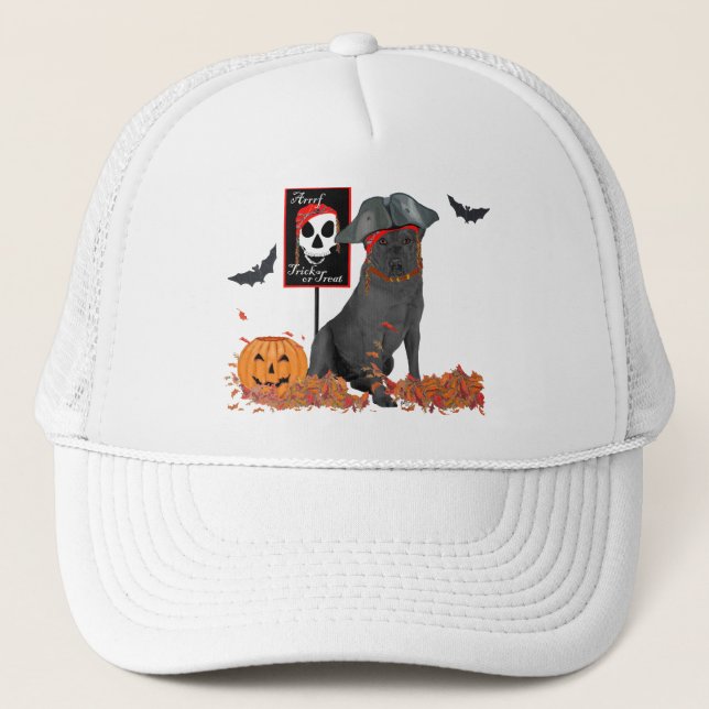 Gorra De Camionero Pirata Labrador Retriever Negro (Anverso)
