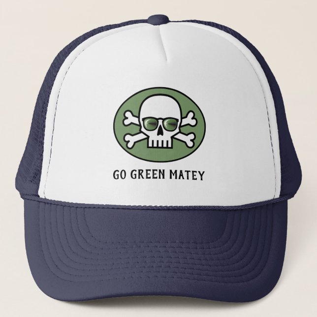 Gorra De Camionero Pirata "Vamos Verde" (Anverso)