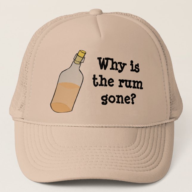 Gorra De Camionero Pirata y ron (Anverso)