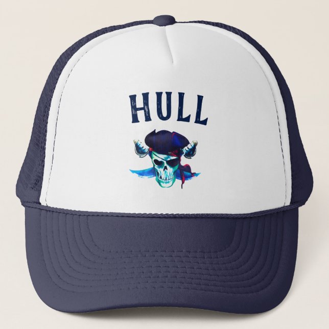 Gorra De Camionero Piratas de Hull Massachusetts (Anverso)