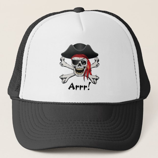 Gorra De Camionero Pirate Skull (Anverso)