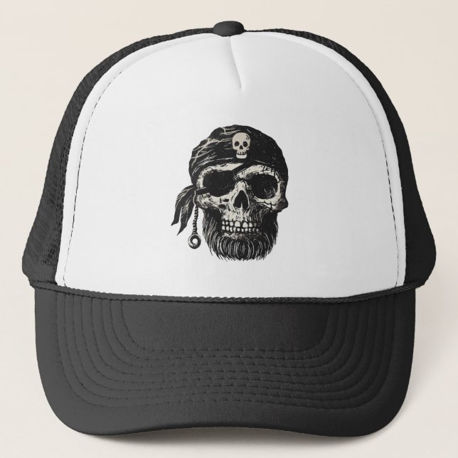 Gorra De Camionero Pirate Skull (Anverso)