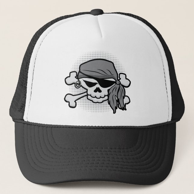 Gorra De Camionero Pirate Skull (Anverso)