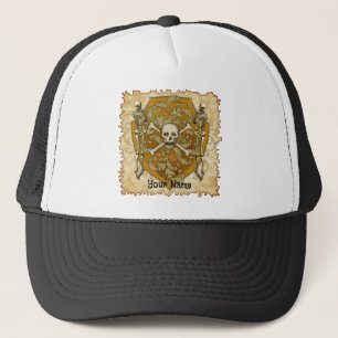 Gorra De Camionero Pirate Skull Shield