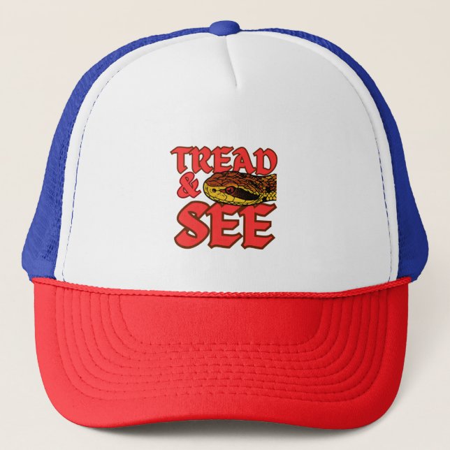 Gorra De Camionero Pisar y Ver Víbora (Anverso)