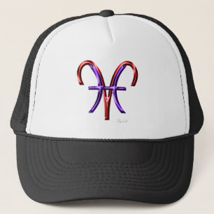 Gorra De Camionero Pisces Aries Cusp Astrología Rótulo Zodiaco