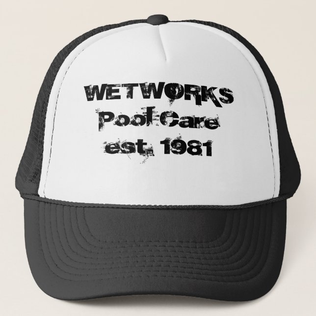 Gorra De Camionero Piscina Careest de WETWORKS. 1981 (Anverso)