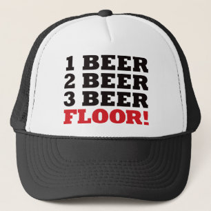 Gorra De Camionero Piso de 123 cervezas - rojo