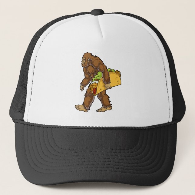 Gorra De Camionero Pisos mayores Sasquatch Cargando Taco (Anverso)