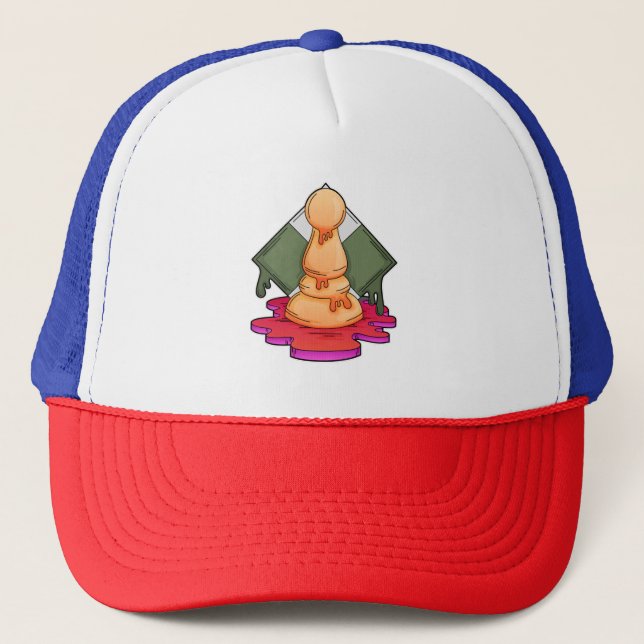 Gorra De Camionero Pista de ajedrez (Anverso)